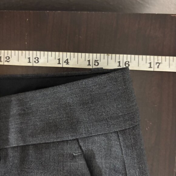 Theory Womens Heather Gray Stretch Mid Rise Straight Ankle Dress Pants Size 8 - Picture 8 of 10